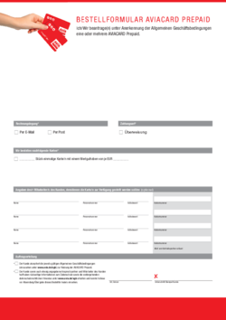 AVIACARD Prepaid - Einmalige Aufladung mit Überweisung