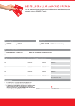 AVIACARD Prepaid - Privatkunden